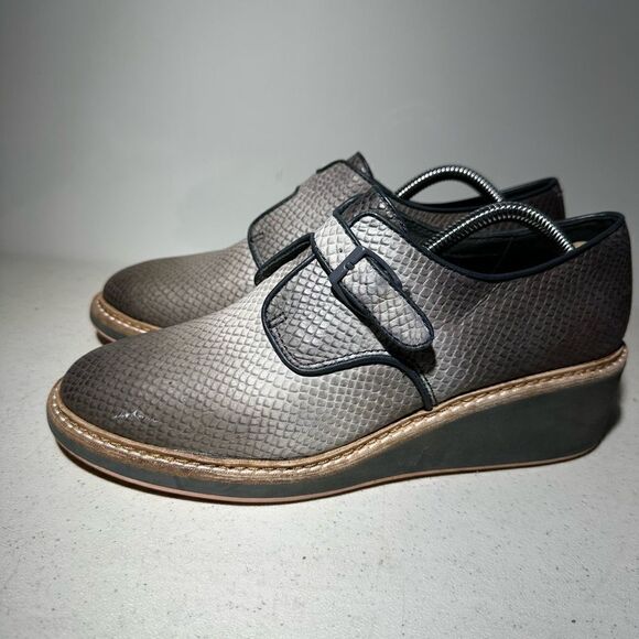 CAMPER K200031-001 MAGNA Dam Keilabsatz Schuhe Leder Schlangen Beige 41-11 - Picture 4 of 9